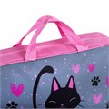 Папка на молнии с ручками BRAUBERG А4, 1 отделение, полиэстер, 80 мм, "Elegant cat", 271481 271481