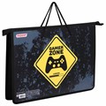 Папка на молнии с ручками ПИФАГОР А4, 1 отделение, пластик, ручки-шнурок, "Game Zone", 271470 271470