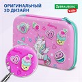 Пенал BRAUBERG KIDS большой удобный с откидной планкой, EVA, 22х15х4 см, "Unicorn dreams", 271557 271557