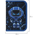 Пенал BRAUBERG, 1 отделение, полиэстер, 21х14 см, "Evil robot", 272328 272328