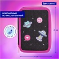 Пенал BRAUBERG, 3 отделения, полиэстер, 21х14 см, "Space sweets", 272332 272332