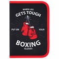 Пенал ПИФАГОР, 1 отделение, 2 откидные планки, полиэстер, 20х14 см, "Boxing", 272289 272289