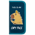 Пенал ПИФАГОР, 1 отделение, ламинированный картон, 19х9 см, "Capy face", 272245 272245