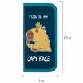 Пенал ПИФАГОР, 1 отделение, ламинированный картон, 19х9 см, "Capy face", 272245 272245