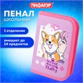 Пенал ПИФАГОР, 1 отделение, полиэстер, 19х13 см, "Fluffy akita", 272284 272284