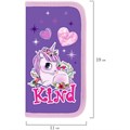 Пенал ПИФАГОР, 2 отделения, ламинированный картон, 19х11 см, "Happy Unicorn", 271533 271533