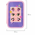 Пенал ПИФАГОР, 3 отделения, ламинированный картон, 19х11 см, "Anime eyes", 272251 272251