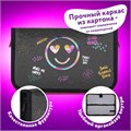 Пенал ЮНЛАНДИЯ, 1 отделение, металлизированный картон, конгрев, 19х11 см, "Smiley", 271508 271508