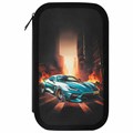 Пенал ЮНЛАНДИЯ, 3 отделения, картон с эффектом soft-touch, 19х11 см, "Fire car", 272267 272267