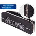 Пенал BRAUBERG, 1 отделение, полиэстер, "Sport", черный, 19х4х6 см, 270267 270267