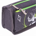 Пенал мягкий ЮНЛАНДИЯ, 2 отделения, полиэстер, "Cosmonaut", серый, 21х6х9 см, 270275 270275
