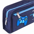 Пенал мягкий ЮНЛАНДИЯ, 2 отделения, полиэстер, "Joystick", синий, 21х6х9 см, 270274 270274