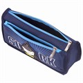 Пенал мягкий ЮНЛАНДИЯ, 2 отделения, полиэстер, "Shark", синий, 21х6х9 см, 270272 270272