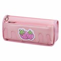 Пенал мягкий ЮНЛАНДИЯ, 2 отделения, полиэстер, "Strawberry shortcake", розовый, 21х9х6 см, 271577 271577