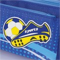 Пенал ЮНЛАНДИЯ для мальчиков, 3 отделения, мягкий, "Футбол", синий, 20х7х9 см, 228979 228979