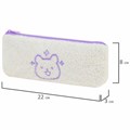 Пенал ЮНЛАНДИЯ, 1 отделение, плюш, "Bear", белый, 22x8х3 см, 272270 272270