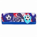 Пенал ЮНЛАНДИЯ, 1 отделение, полиэстер, "Football", синий, 19х4х6 см, 270270 270270