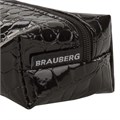 Пенал-косметичка BRAUBERG "Ultra black", "крокодиловая кожа", 20х6х4 см, 223909 223909