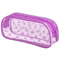 Пенал-косметичка BRAUBERG LUCENT на молнии, прозрачный, "Butterfly", 21х5х9 см, 272344 272344