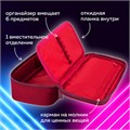 Пенал-косметичка BRAUBERG, 1 отделение, органайзер, полиэстер, 22x11,5x6 см, винный, 270845 270845
