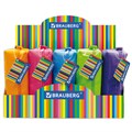 Пенал-косметичка BRAUBERG, ассорти 5 цветов, "Радуга", 20х6х4 см, дисплей, 223267 223267