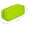 Пенал-косметичка BRAUBERG, мягкий, "KING SIZE NEON GREEN", 20х8х9 см, 229020 229020