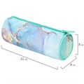 Пенал-тубус BRAUBERG, с эффектом Soft Touch, мягкий, "Mint marble", 22х8 см, 271568 271568