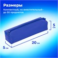 Пенал-тубус ПИФАГОР на молнии, текстиль, синий, 20х5 см, 104391 104391