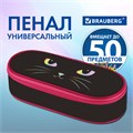Пенал-футляр BRAUBERG, 1 отделение, органайзер, полиэстер, 22x9x5 см, "Cat eye", 271585 271585
