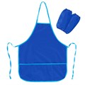 Накидка фартук с нарукавниками для труда ПИФАГОР, 3 кармана, стандартный размер, 44x55 см, синий, 228361 228361