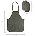 Накидка фартук с нарукавниками для труда ПИФАГОР, 3 кармана, стандартный размер, 44x55 см, хаки, 271095 271095