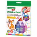 Краски витражные BRAUBERG KIDS, 10 ярких цветов, 10 туб по 20 мл, книга шаблонов, 191761 191761
