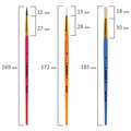 Кисти НАБОР 5 шт. (ПОНИ круглые № 1, 4; КОЗА круглые № 3, 6; ЩЕТИНА плоская № 4), пакет, ЮНЛАНДИЯ, 201079 201079