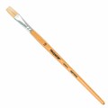 Кисть ПИФАГОР, ЩЕТИНА, плоская, № 10, деревянная лакированная ручка, пакет с подвесом, 200874 200874
