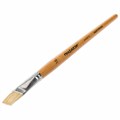 Кисть ПИФАГОР, ЩЕТИНА, плоская, № 10, деревянная лакированная ручка, пакет с подвесом, 200874 200874