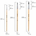 Кисти BRAUBERG, набор 3 шт. (белка, круглые № 2, 4, 6), блистер, 200216 200216