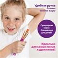 Кисти ЮНЛАНДИЯ, набор 3 шт. (СИНТЕТИКА: круглые № 1, 2; плоская № 3), пакет с европодвесом, 200886 200886