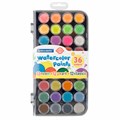 Краски акварельные BRAUBERG "PREMIUM" 36 цветов (12 базовых + 12 неоновых + 12 металлик) пенал, 191807 191807
