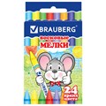 Восковые мелки BRAUBERG, НАБОР 24 цвета, 222964 222964