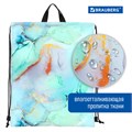 Мешок для обуви BRAUBERG большой удобный с ручкой, 51х41 см, "Mint marble", 271594 271594