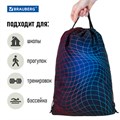 Мешок для обуви BRAUBERG большой удобный с ручкой, 51х41 см, "Neon web", 271596 271596