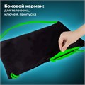 Мешок для обуви BRAUBERG плотный, карман на молнии, подкладка, 43х33 см, "Neon Green", 271625 271625