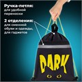 Мешок для обуви BRAUBERG, с петлей, светоотражающая полоса, 2 отделения, 46х36 см, Dark cat, 272394 272394