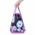 Мешок для обуви ЮНЛАНДИЯ с ручками, боковой карман на молнии, 46х36 см, "Flowers", 271065 271065