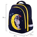 Ранец BRAUBERG KIDS STANDARD, 2 отделения, "Spaceman", СВЕТЯЩИЙСЯ, 36х28х14 см, 271384 271384