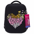 Ранец BRAUBERG LIGHT, 1 отделение, с брелоком, "Shining heart", фольгированная печать, 36х26х13 см, 272029 272029