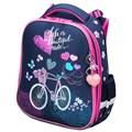 Ранец BRAUBERG PREMIUM, 2 отделения, с брелком, "Beautiful ride", 38х29х16 см, 270594 270594