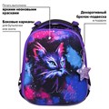 Ранец BRAUBERG PREMIUM, 2 отделения, с брелком, "Neon cat", 38х29х16 см, 271352 271352