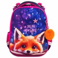 Ранец BRAUBERG PREMIUM, 2 отделения, с брелоком, "Cute fox", LED-ЛАМПОЧКИ, 38х29х16 см, 272019 272019