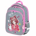 Ранец BRAUBERG QUADRO, 3 отделения, с брелком, "Anime friends", 37х28х18 см, 272022 272022